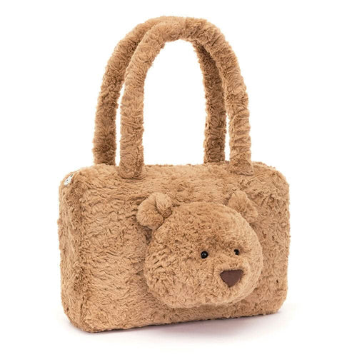 Brown Bear Plush Tote Bag